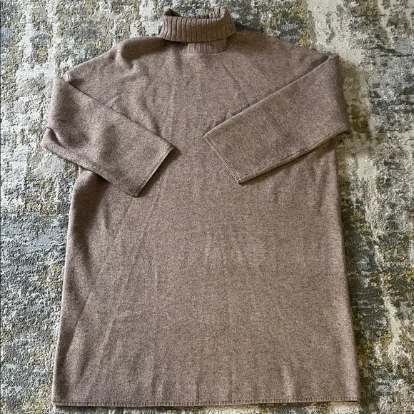 Pomander Place Taupe Turtleneck Sweater Dress